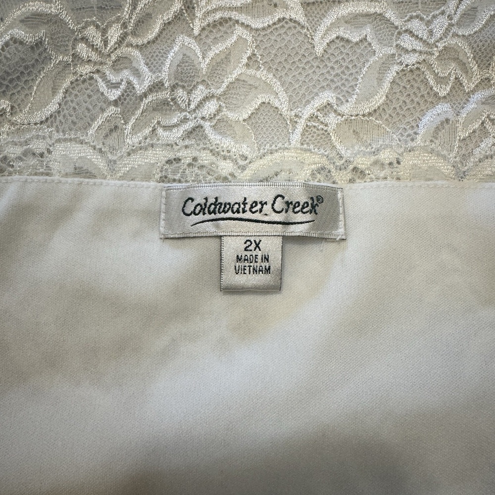 Coldwater Creek Cami Top Womens Lace Feminine Holiday Shirt Size 2x - Picture 4 of 7